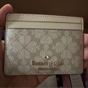 Kate Spade Cream and Gold Card Holder